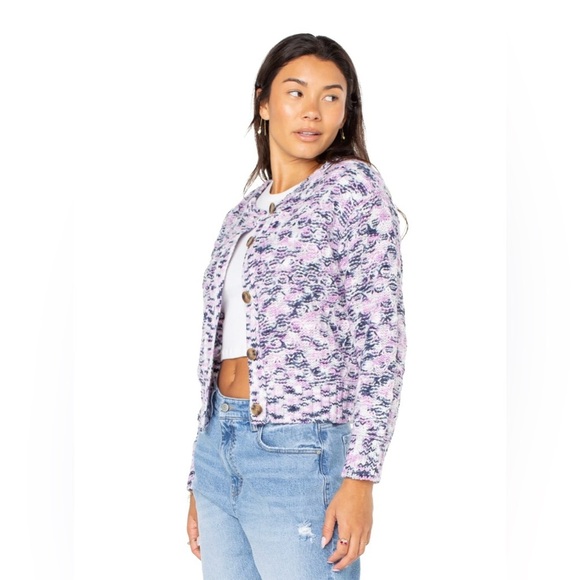 Celebrity Pink Multicolor Marled Cardigan Sweater - Picture 3 of 9